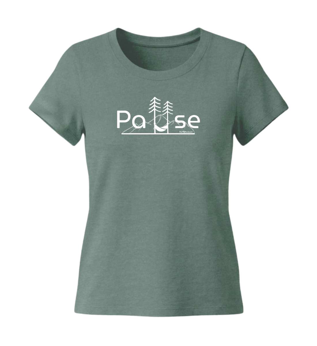 Natur Pause | Damen Premium Organic T-Shirt (Fitted) in Green Bay von Rad&Rucksack