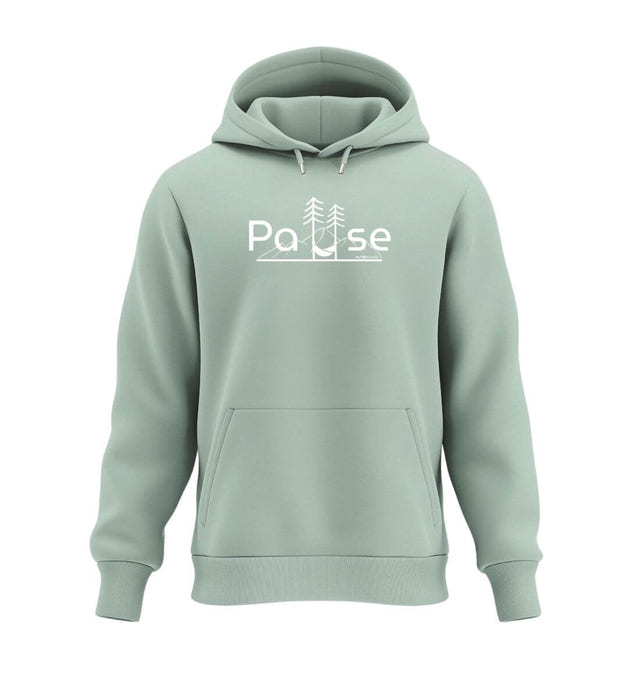 Natur Pause Hoodie in Salbeigrün (Aloe) – Produktbild (350 g/m² Bio-Baumwolle) von Rad&Rucksack