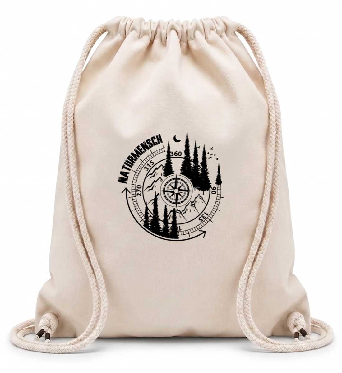 Naturmensch | Baumwoll Gymsac in Natural von Rad&Rucksack