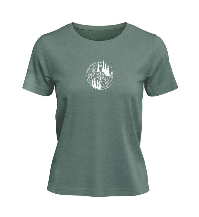 Naturmensch T-Shirt Damen Meeresgrün (Green Bay) – Produktbild (100% Bio-Baumwolle) von Rad&Rucksack