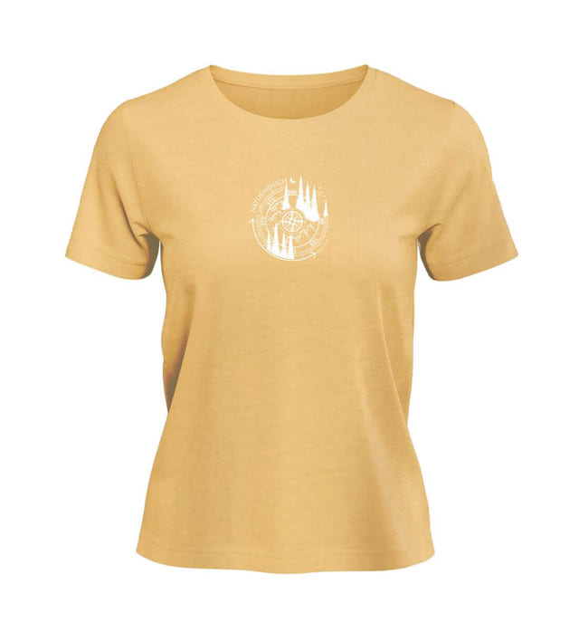 Naturmensch T-Shirt Damen Apricot-Orange (Nispero) – Produktbild (100% Bio-Baumwolle) von Rad&Rucksack