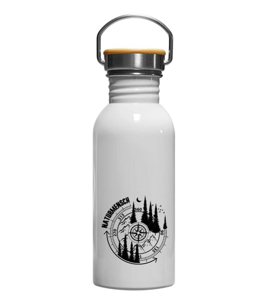 Naturmensch | Edelstahl Trinkflasche in Weiß von Rad&Rucksack