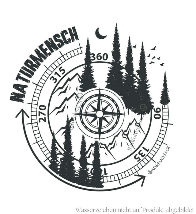 Outdoor V-Neck T-Shirt Naturmensch Herren – Modelbild (100% Bio-Baumwolle) von Rad&Rucksack