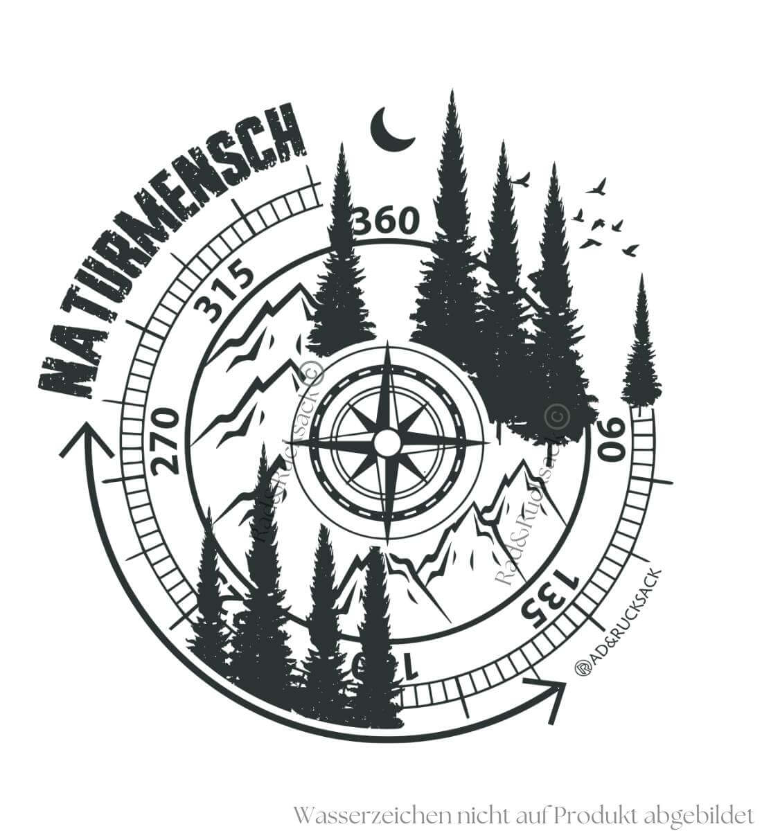 Naturmensch | Herren V-Neck Premium Organic T-Shirt von Rad&Rucksack - weitere Modelansicht 2