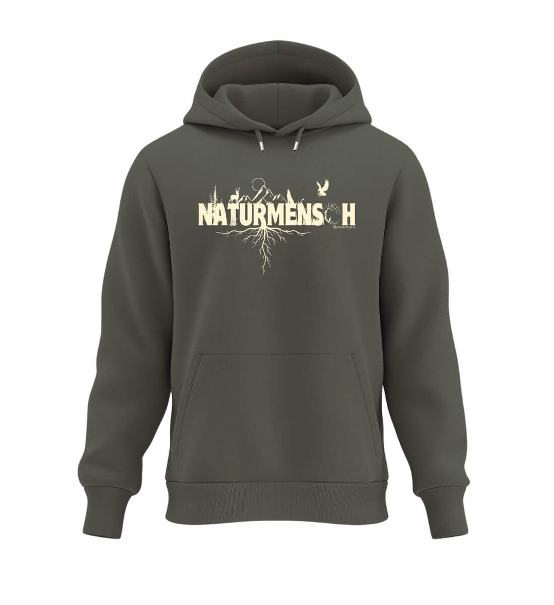 Naturmenschen | Unisex Organic Hoodie in Khaki von Rad&Rucksack