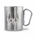 Nebelwald | Edelstahltasse mit Karabinergriff