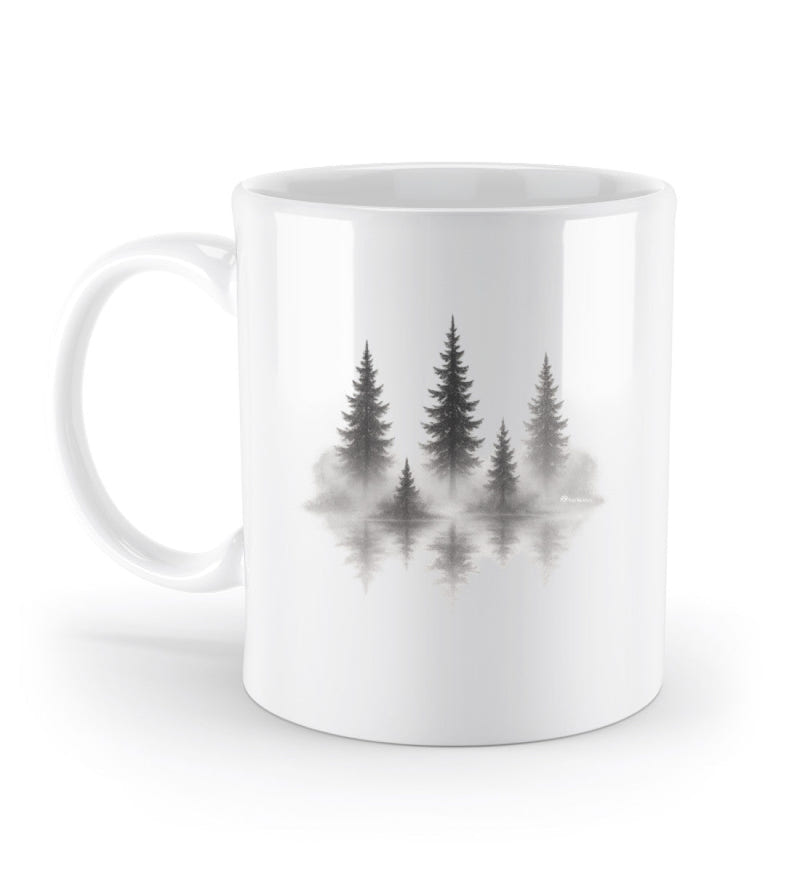 Nebelwald Kaffeetasse in Weiß (White) – Produktbild (Keramik, 330 ml) von Rad&Rucksack