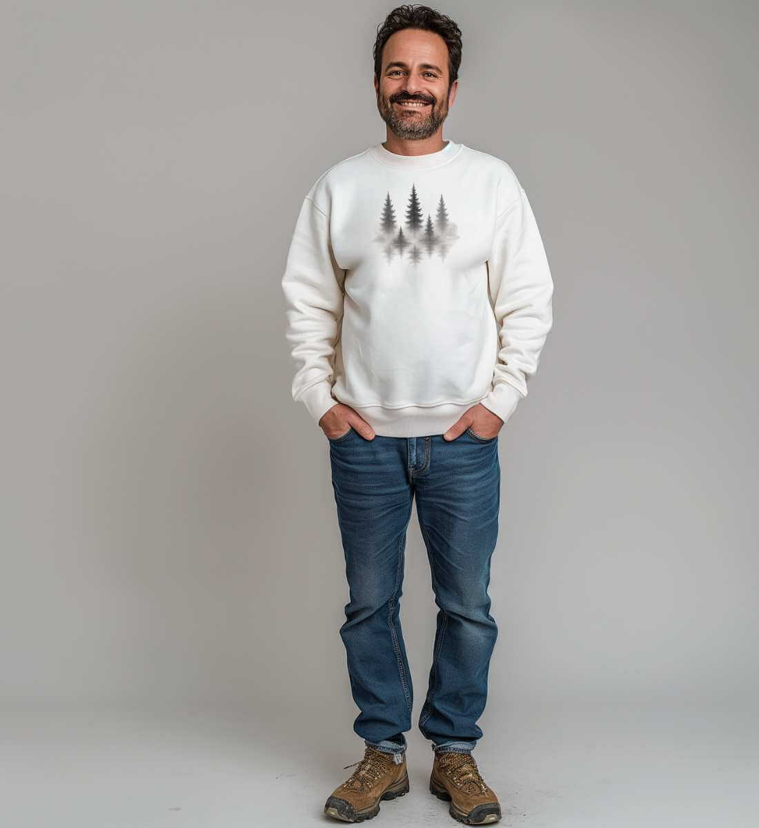 Nebelwald | Unisex Organic Pullover von Rad&Rucksack - weitere Modelansicht 2
