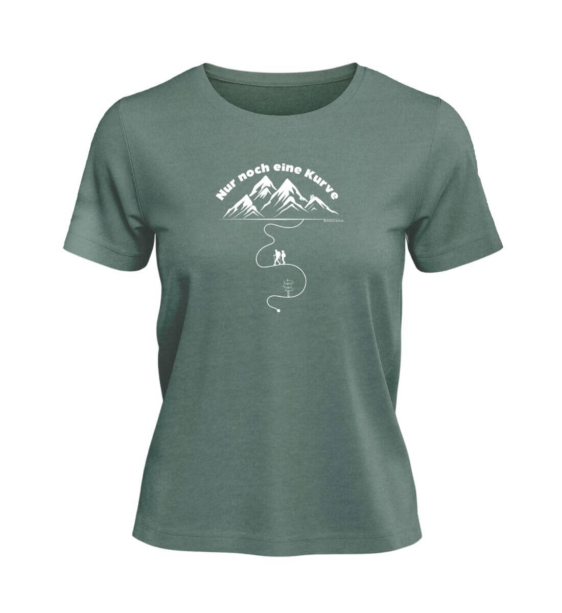Nur noch eine Kurve | Damen Premium Organic T-Shirt in Green Bay von Rad&Rucksack