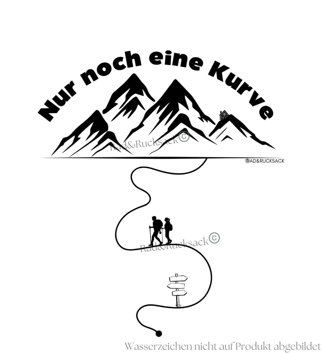Nur noch eine Kurve | Unisex Organic Hoodie von Rad&Rucksack - Detailansicht