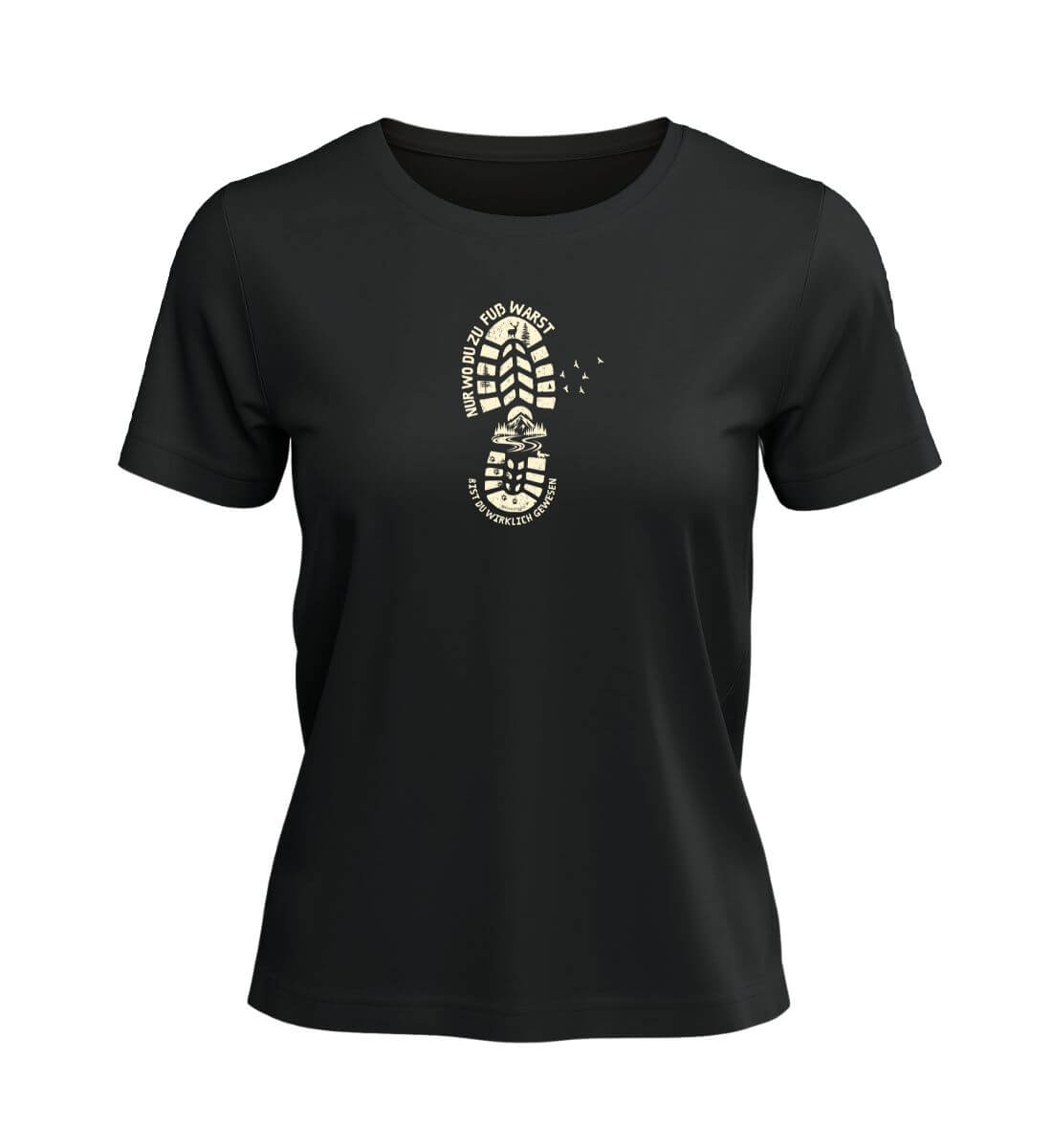 Nur wo du zu Fuß warst | Damen Premium Organic T-Shirt in Schwarz von Rad&Rucksack