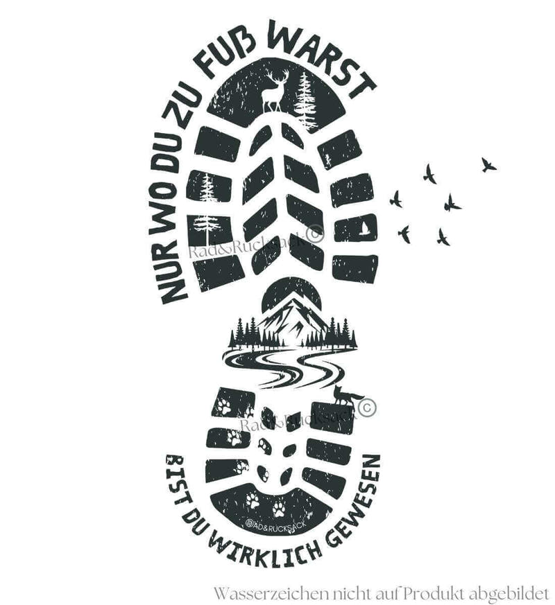 Nur wo du zu Fuß warst | Herren Premium Organic T-Shirt von Rad&Rucksack - Detailansicht