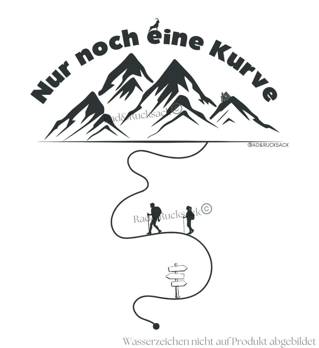 Nur noch eine Kurve | Herren Premium Organic T-Shirt | Farbe: Stargazer | Rad&Rucksack