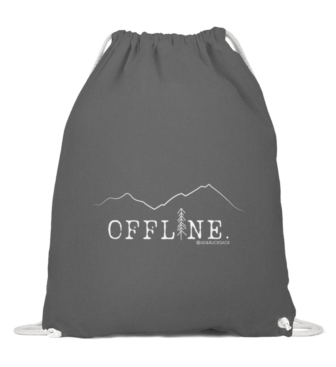 Offline. | Baumwoll Gymsac in Grafit Grau von Rad&Rucksack