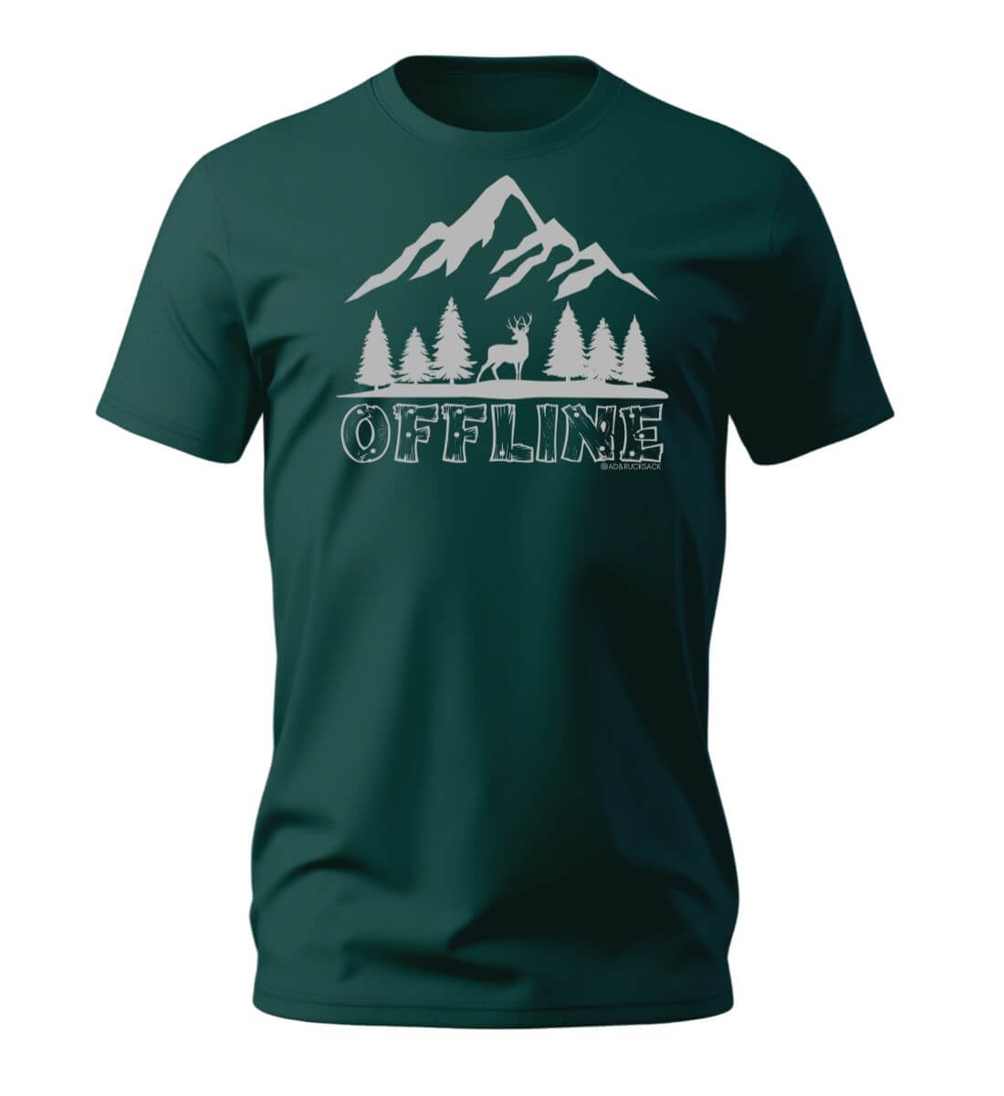 Offline Berg | Herren Premium Organic T-Shirt in Glazed Green von Rad&Rucksack