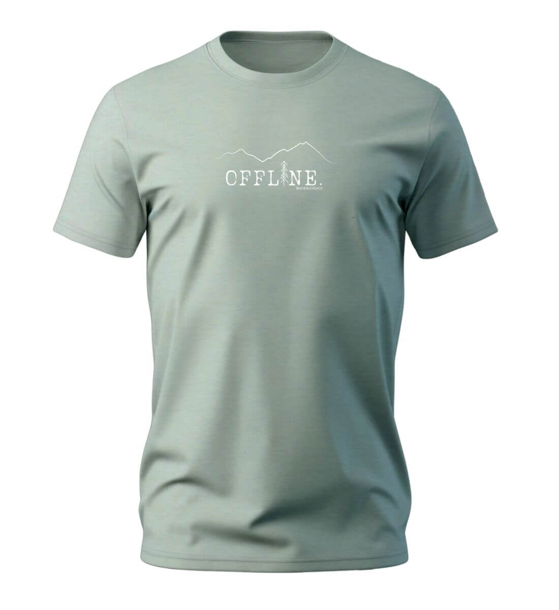 Offline. | Herren Premium Organic T-Shirt in Aloe von Rad&Rucksack