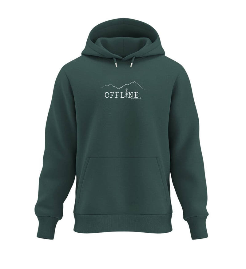 Offline. | Unisex Organic Hoodie in Glazed Green von Rad&Rucksack