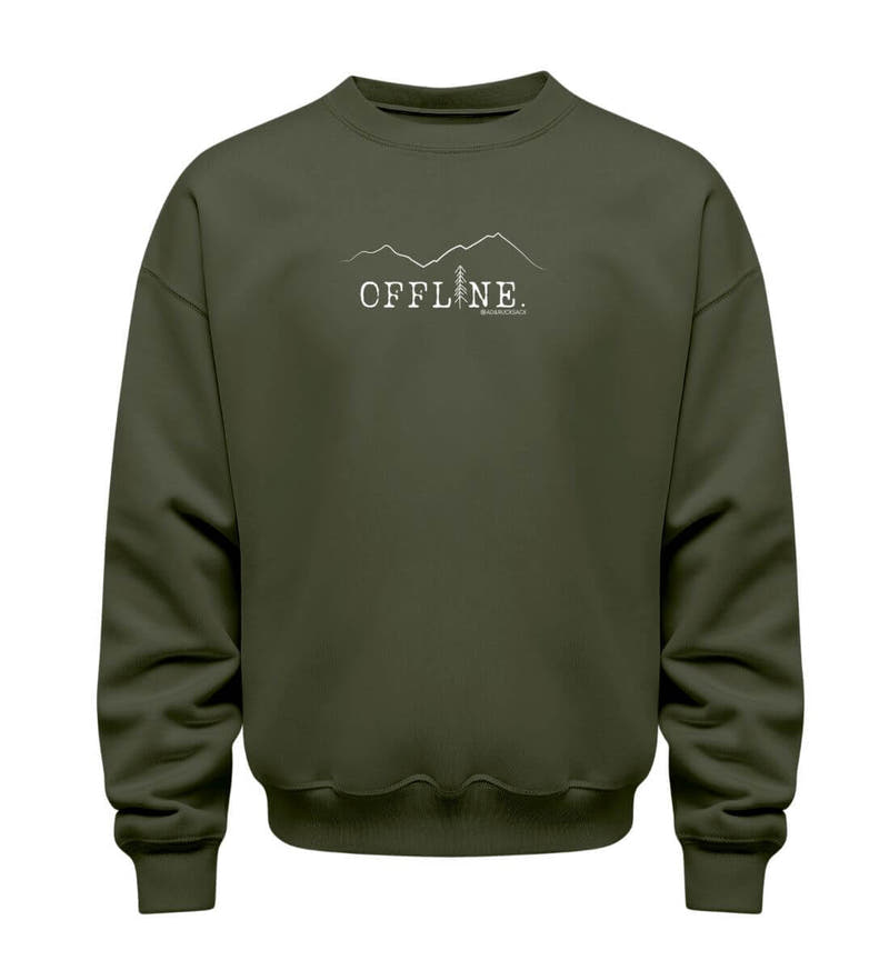 Offline. | Unisex Organic Pullover in Khaki von Rad&Rucksack