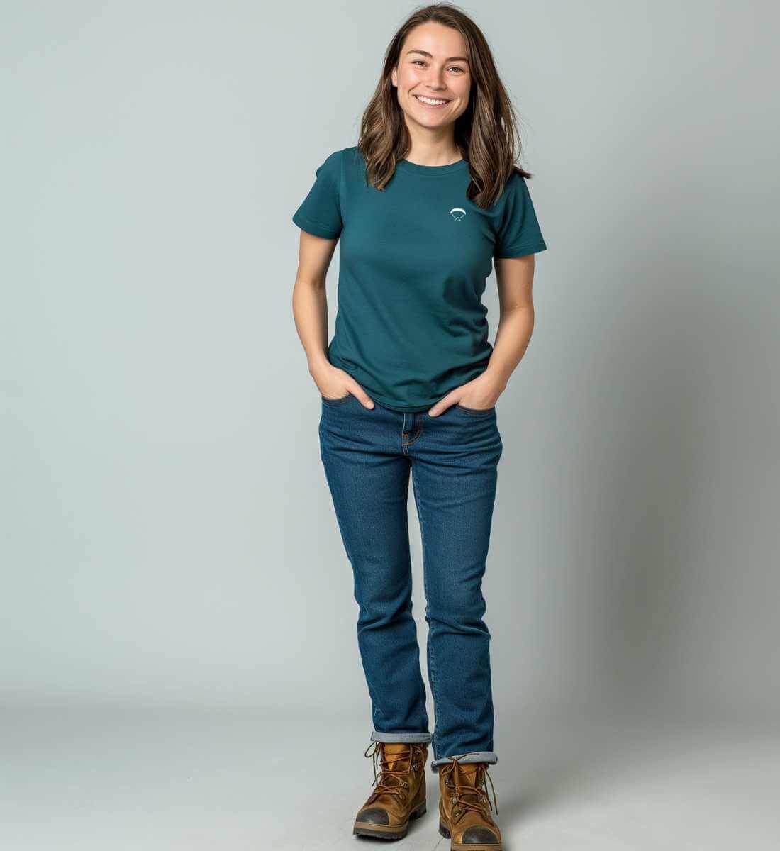 Paraglider | Damen Premium Organic T-Shirt (Stick) von Rad&Rucksack - weitere Modelansicht 2