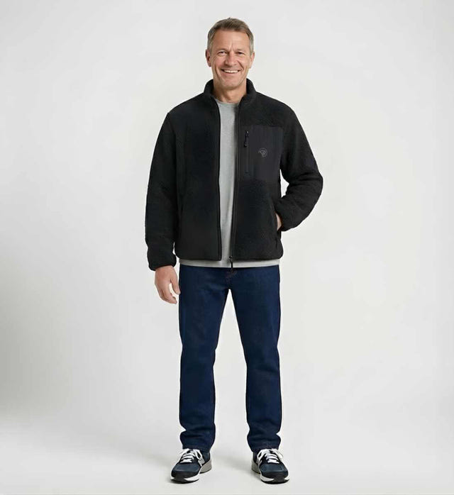 Sherpa Outdoor Teddyfleece Jacke Ansicht 12 – Produktbild (350 g/m² Sherpa-Teddyfleece mit Stick) von Rad&Rucksack