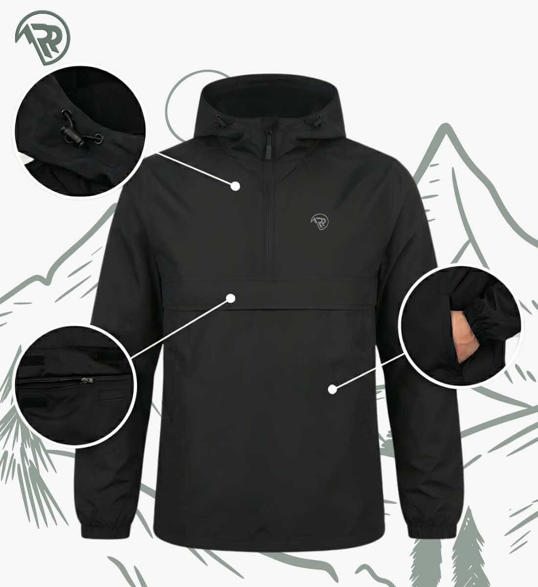 Rad&Rucksack Style | Outdoor Windbreaker Jacke von Rad&Rucksack - Detailansicht