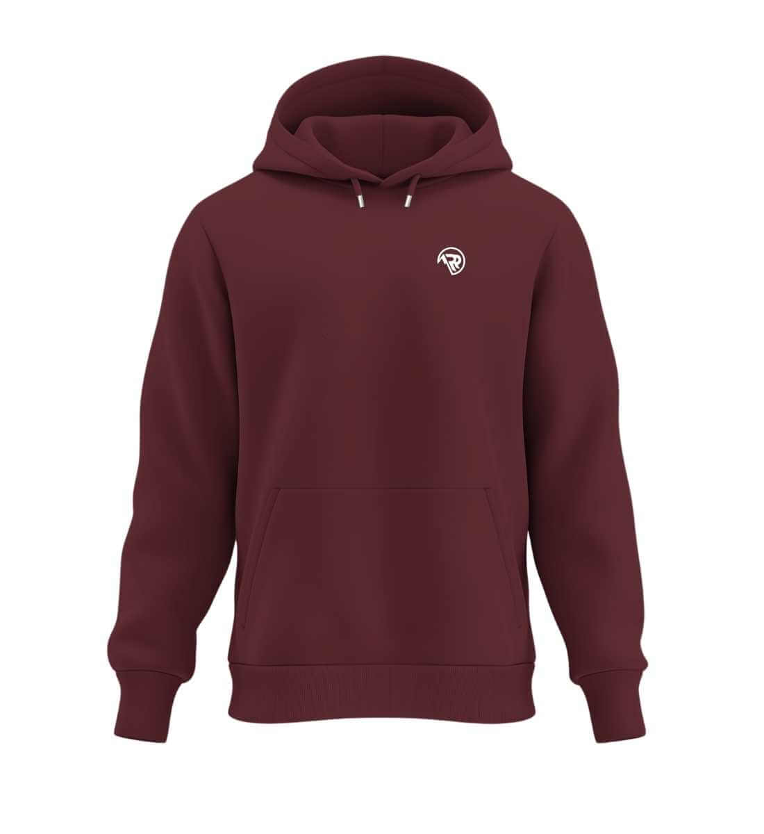 Rad&Rucksack Style | Unisex Organic Hoodie in Burgundy von Rad&Rucksack