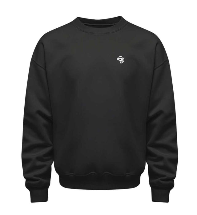 Rad&Rucksack Style Pullover Schwarz (Black) – Produktbild (350 g/m² Bio-Baumwolle) von Rad&Rucksack