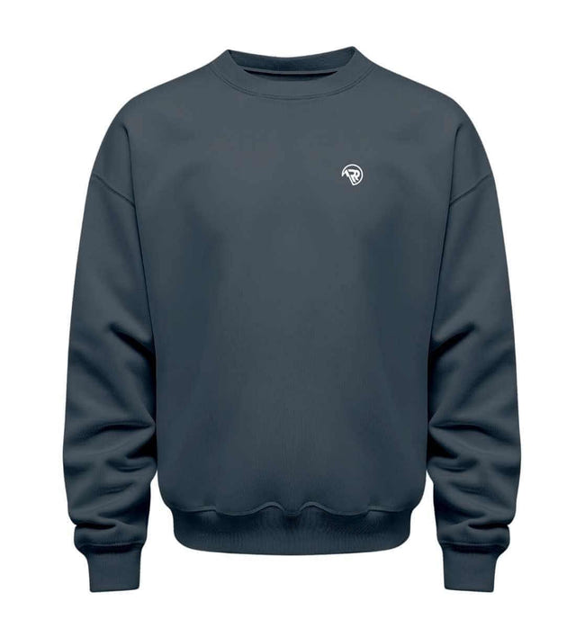 Rad&Rucksack Style Pullover Blaugrau (India Ink Grey) – Produktbild (350 g/m² Bio-Baumwolle) von Rad&Rucksack