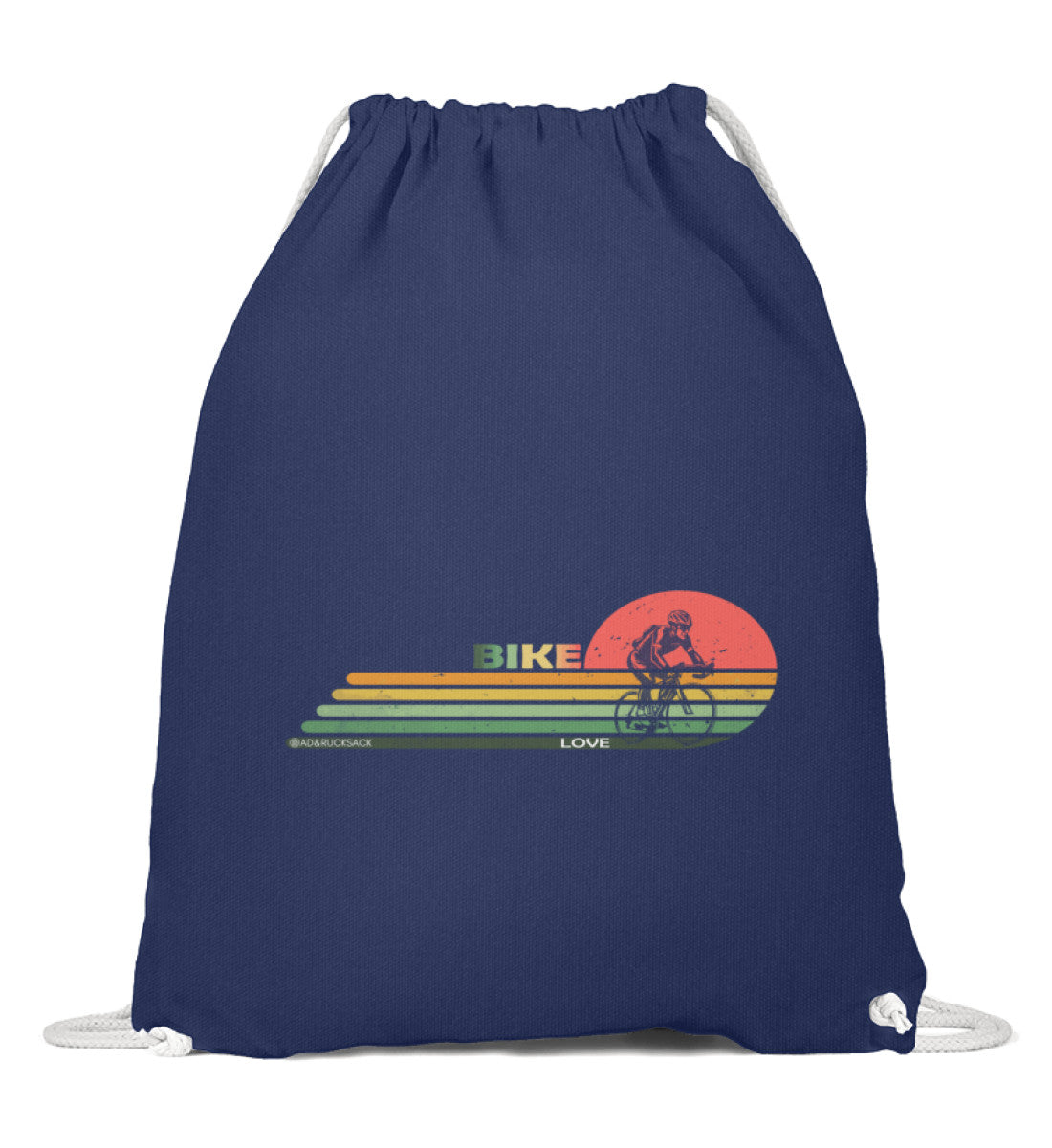 Rennrad | Baumwoll Gymsac in French Navy von Rad&Rucksack