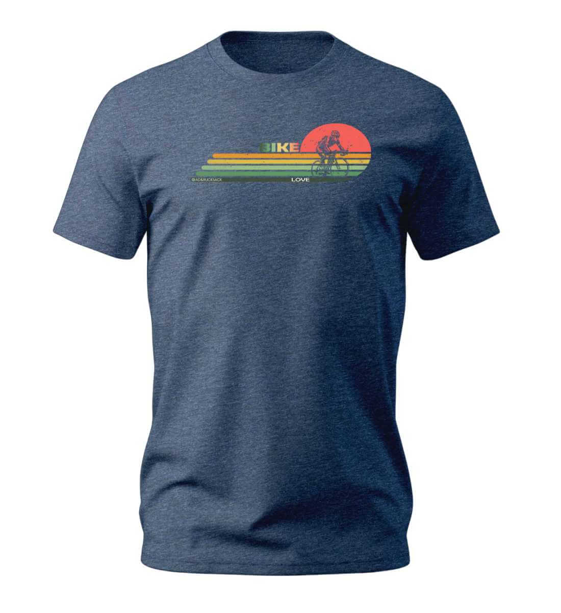 Rennrad | Herren Premium Organic T-Shirt in Dark Heather Blue von Rad&Rucksack
