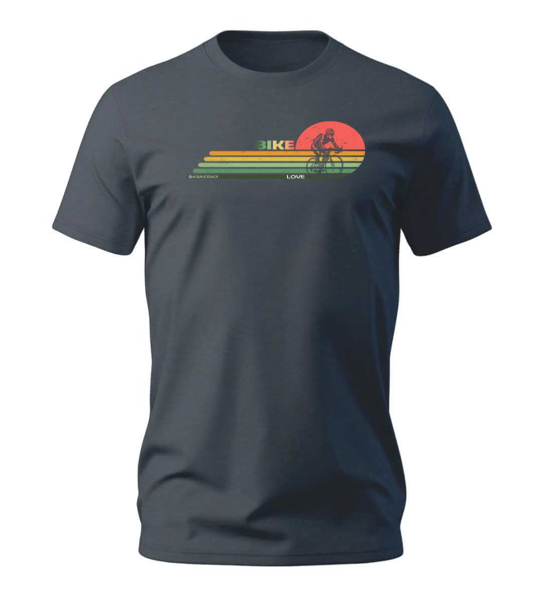 Rennrad | Herren Premium Organic T-Shirt in India Ink Grey von Rad&Rucksack