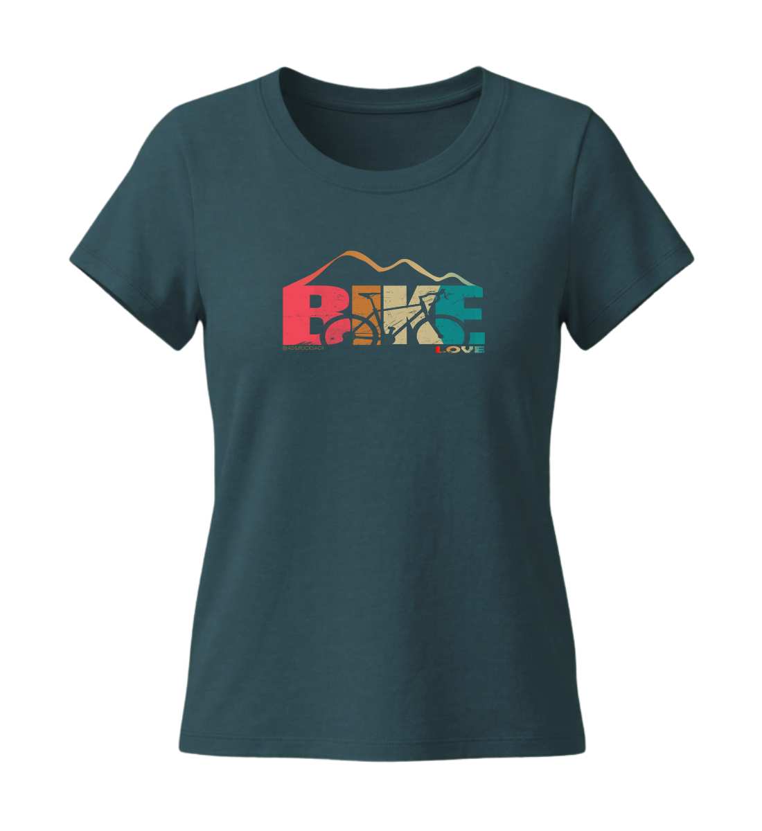 Rennrad Love | Damen Premium Organic T-Shirt (Fitted) in Stargazer von Rad&Rucksack