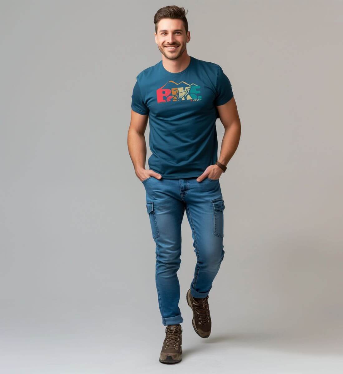 Rennrad Love | Herren Premium Organic T-Shirt von Rad&Rucksack - am Model präsentiert