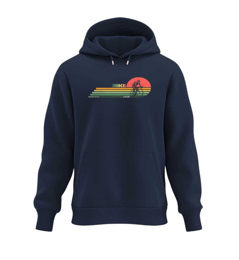 Rennrad | Unisex Organic Hoodie in French Navy von Rad&Rucksack