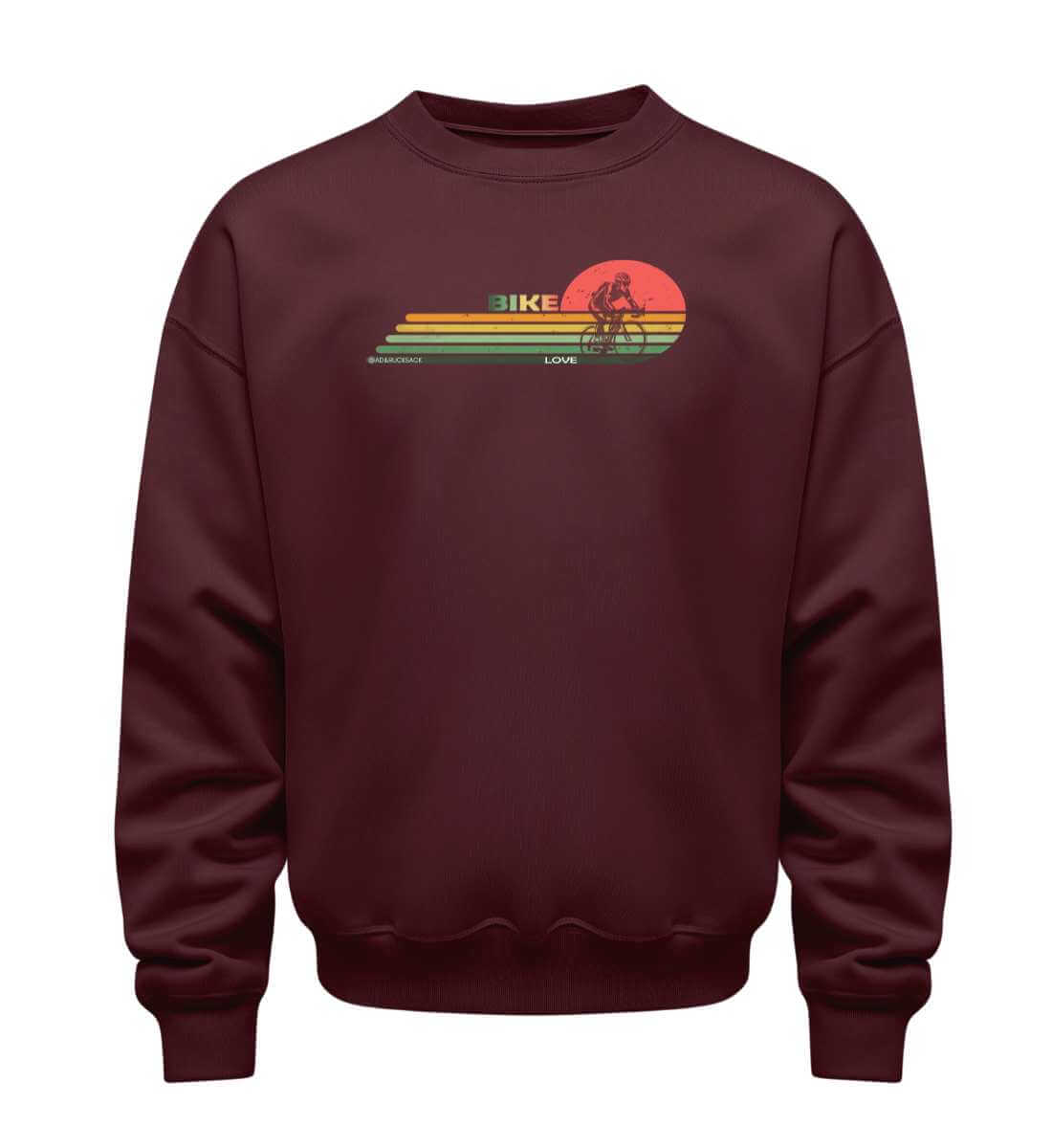 Rennrad | Unisex Organic Pullover in Burgundy von Rad&Rucksack
