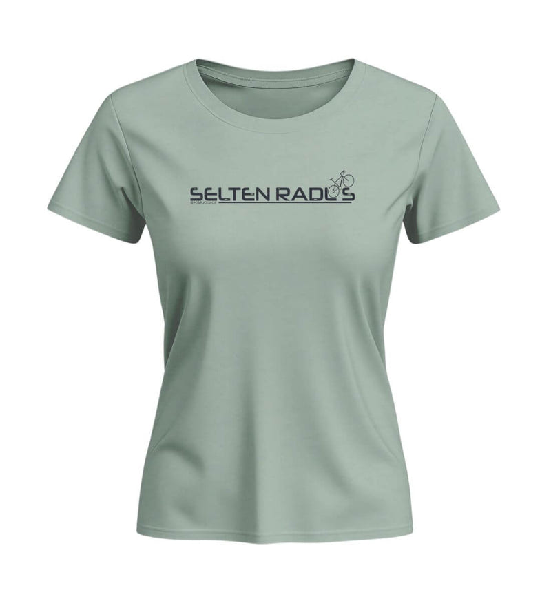 Selten-Radlos Bio T-Shirt Damen Tailliert in Salbeigrün (Aloe) – Produktbild (155 g/m² Bio-Baumwolle, tailliert) von Rad&Rucksack