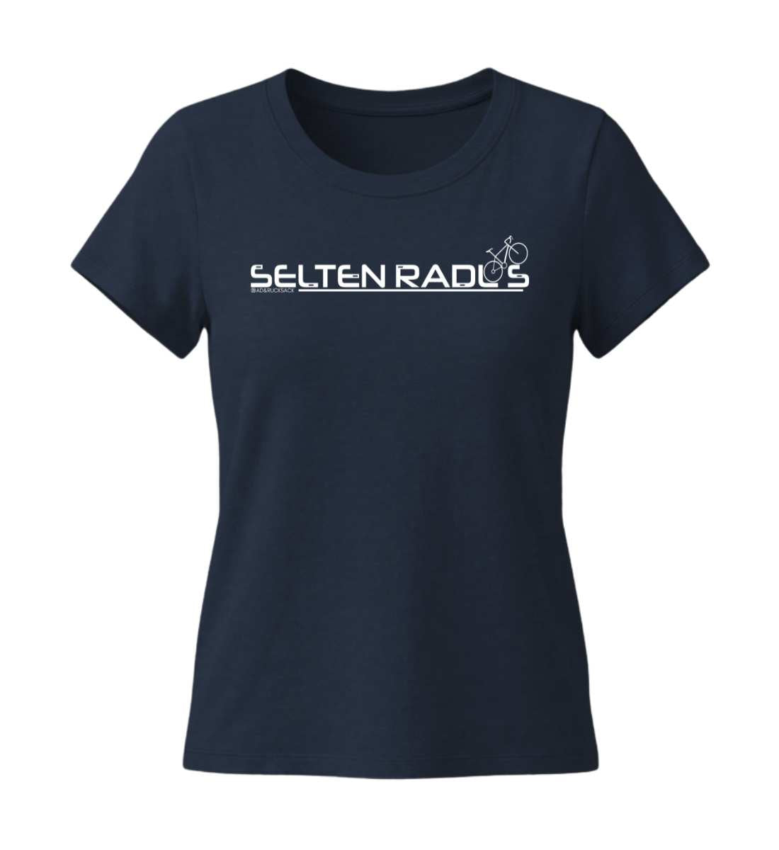 Selten-radlos | Damen Premium Organic T-Shirt (Fitted) in French Navy von Rad&Rucksack