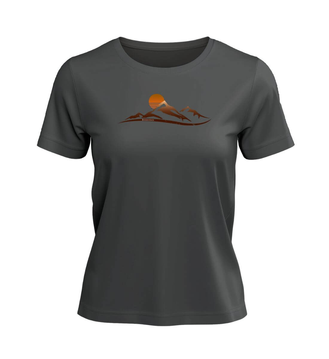 Sonnenuntergang Berg | Damen Premium Organic T-Shirt in Anthracite von Rad&Rucksack