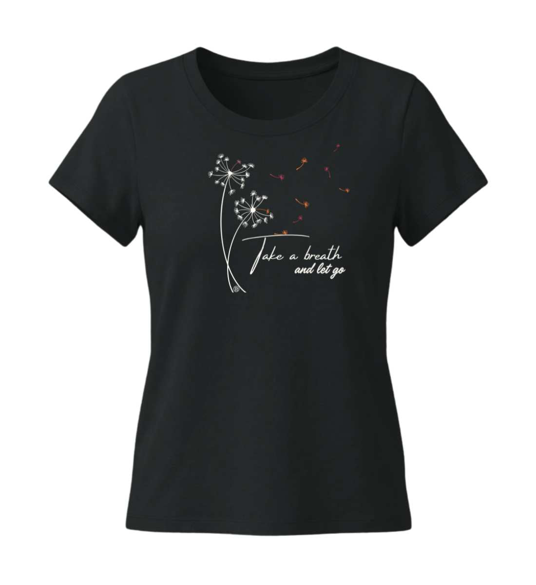 Take a breath | Damen Premium Organic T-Shirt (Fitted) in Black von Rad&Rucksack