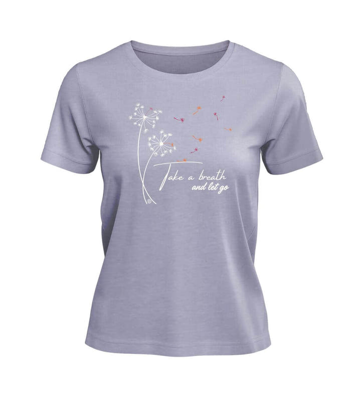 Take A Breath T-Shirt Damen Lavendel (Lavender) – Produktbild (100% Bio-Baumwolle) von Rad&Rucksack