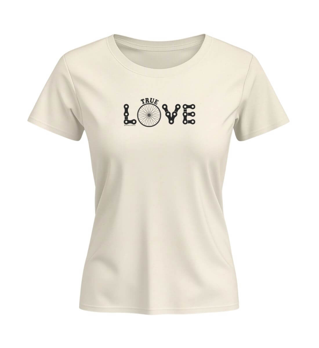 True Love | Damen Premium Organic T-Shirt (Fitted) in Natural Raw von Rad&Rucksack
