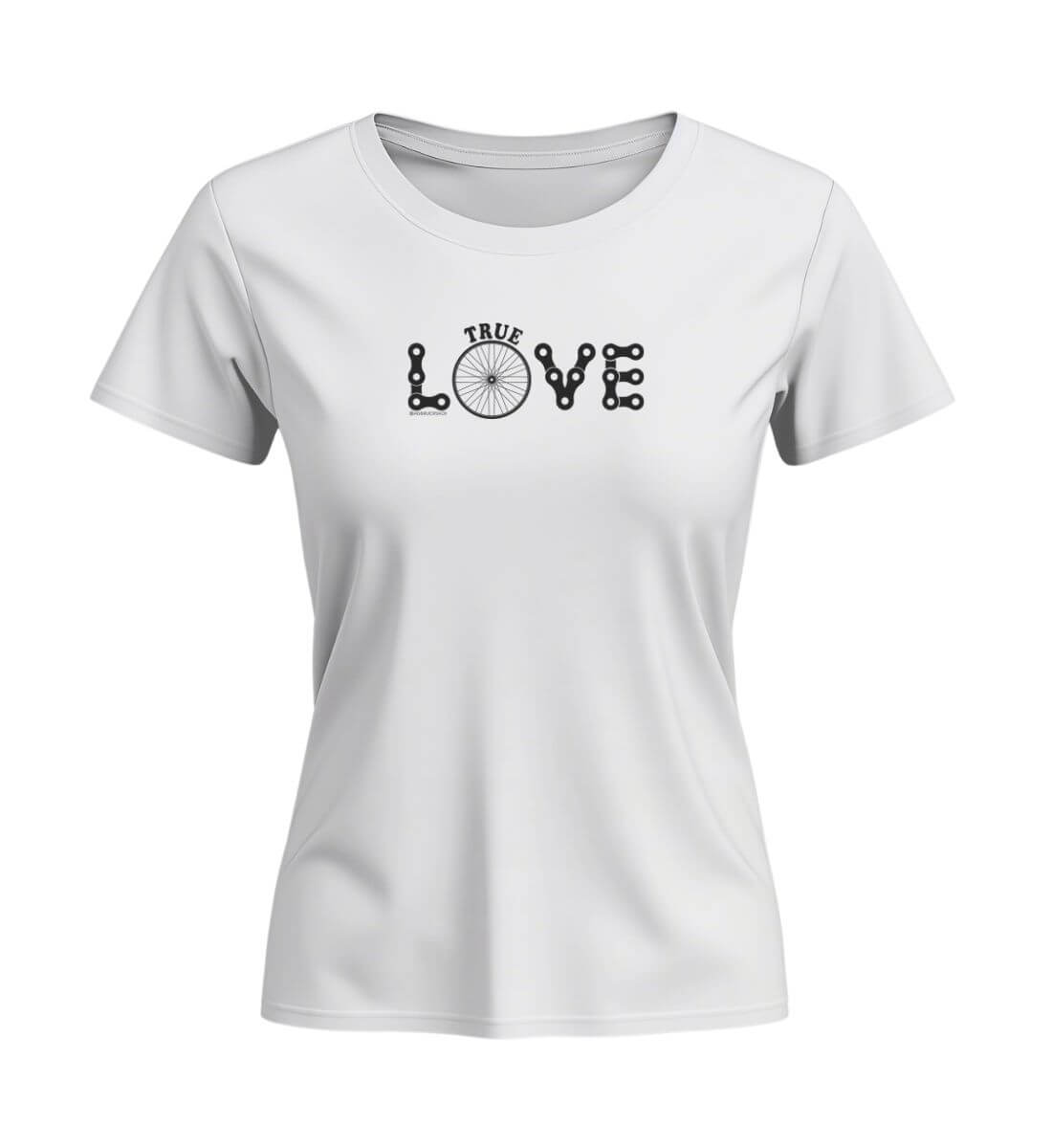 True Love | Damen Premium Organic T-Shirt (Fitted) in White von Rad&Rucksack