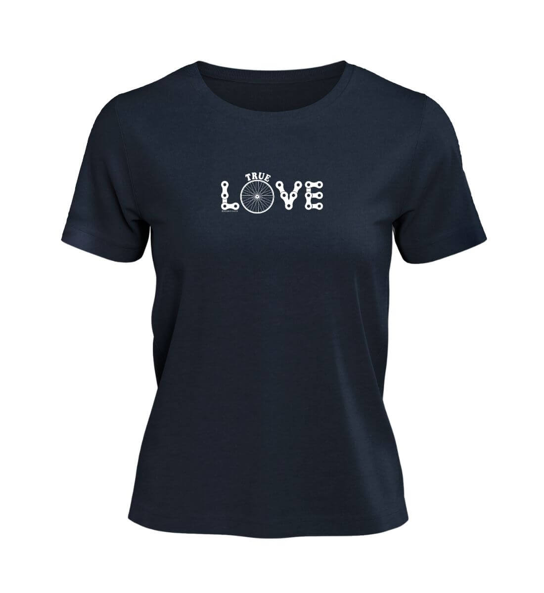 True Love | Damen Premium Organic T-Shirt in French Navy von Rad&Rucksack