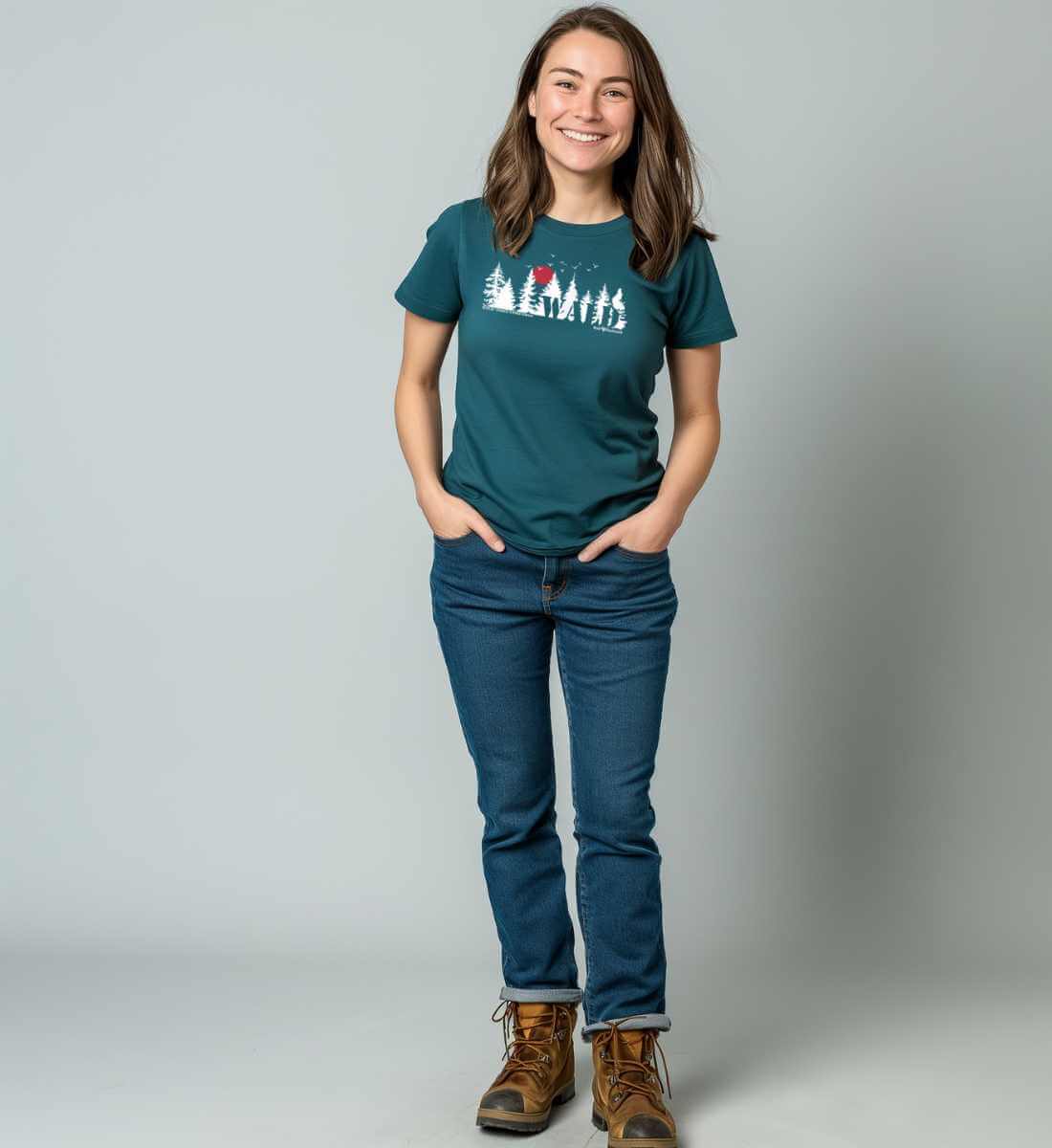 Wäldern | Damen Premium Organic T-Shirt von Rad&Rucksack - Detailansicht