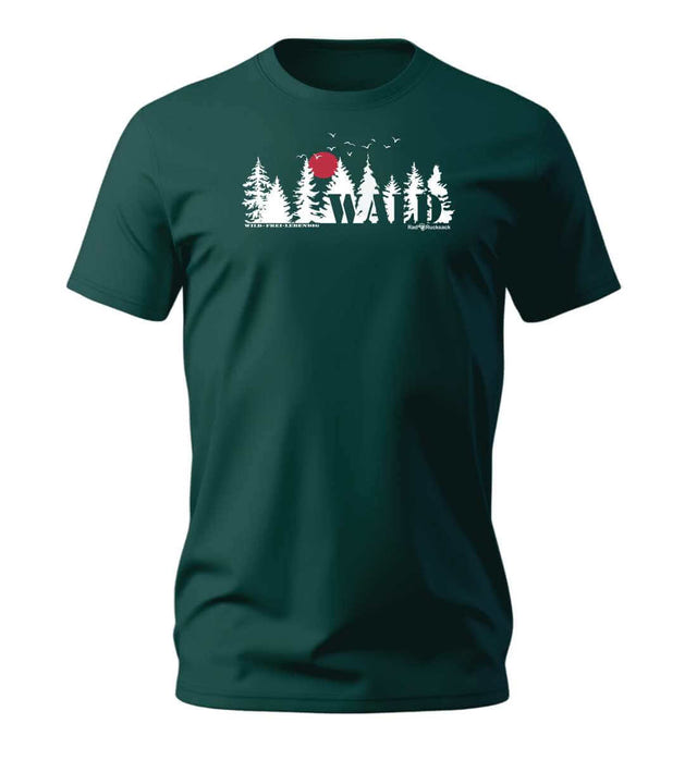 Wäldern T-Shirt Herren Tannengrün (Glazed Green) – Produktbild (100% Bio-Baumwolle) von Rad&Rucksack