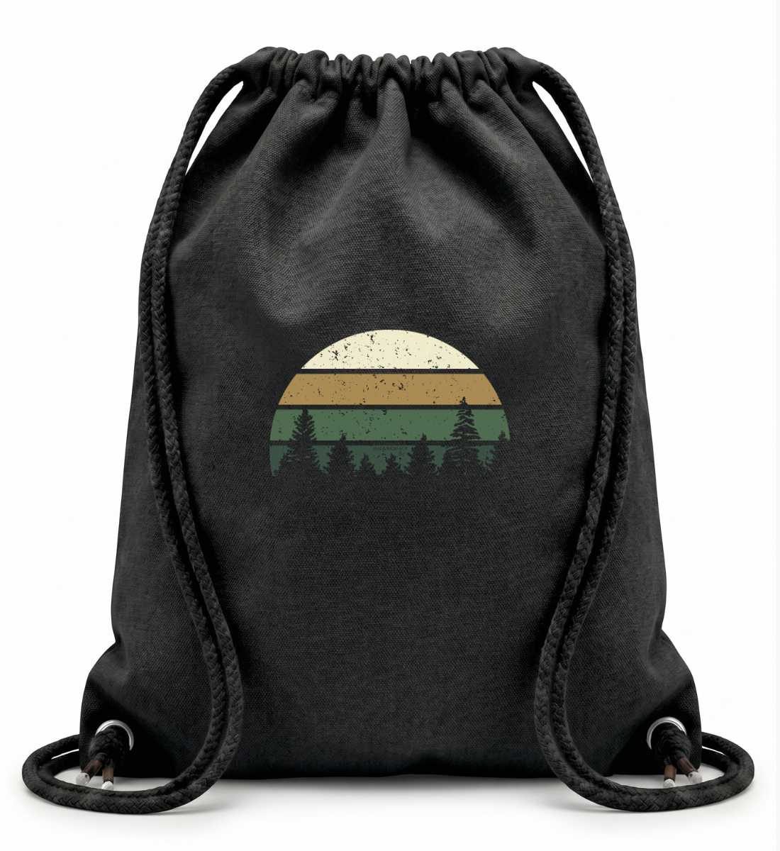 Wald | Baumwoll Gymsac in Black von Rad&Rucksack