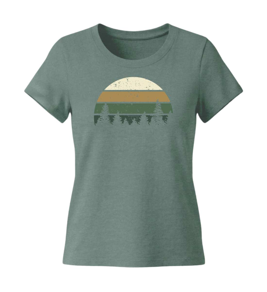 Wald | Damen Premium Organic T-Shirt (Fitted) in Green Bay von Rad&Rucksack