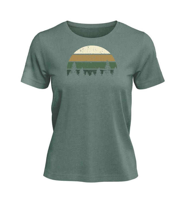 Wald T-Shirt Damen Meeresgrün (Green Bay) – Produktbild (100% Bio-Baumwolle) von Rad&Rucksack
