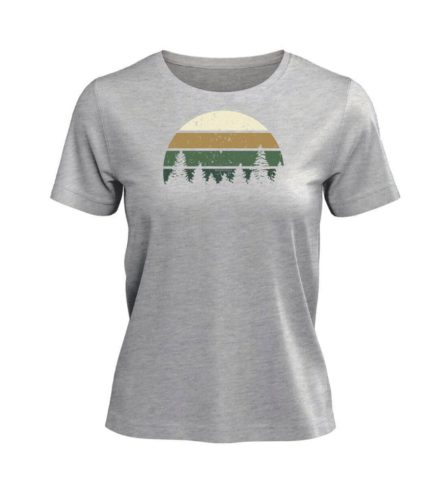 Wald Bio T-Shirt Damen in Grau-Melange (Heather Grey) – Produktbild (100% Bio-Baumwolle) von Rad&Rucksack