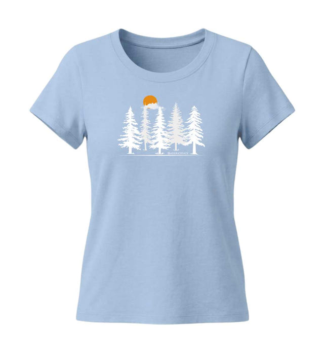 Outdoor T-Shirt Wald Forest Damen Tailliert in Mittelblau (Blue Soul) – Produktbild von Rad&Rucksack